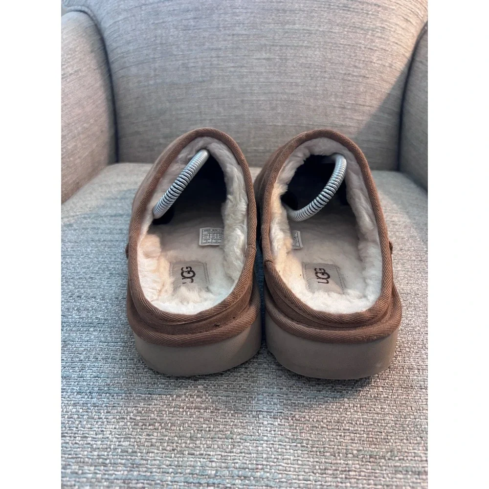 UGG Classic Slip-On Suede Slippers‎ Chestnut Brown Sheepskin Lining  Mens 11